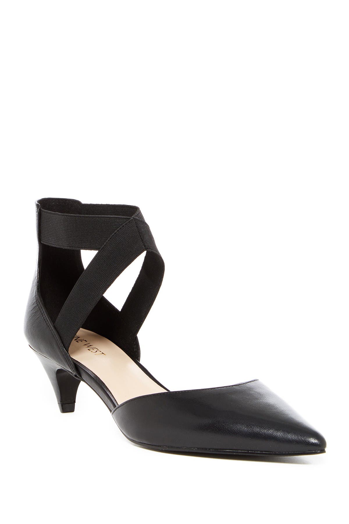 nine west black kitten heels