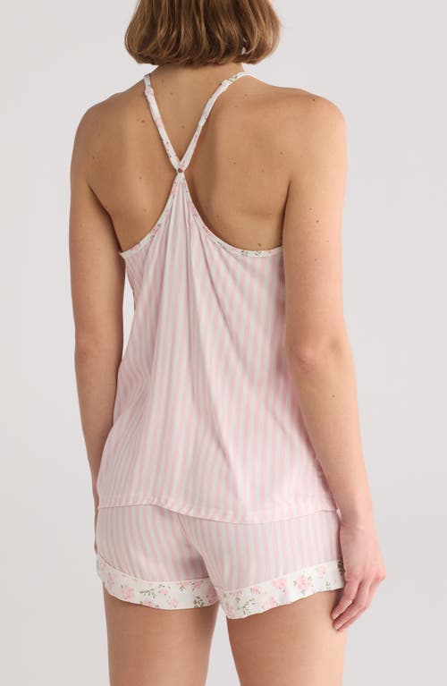 Shop Pj Salvage Stripe Short Pajamas In Ivory/pink