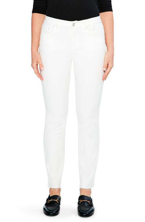 NIC+ZOE Ankle Straight Leg Jeans Paper White at Nordstrom,