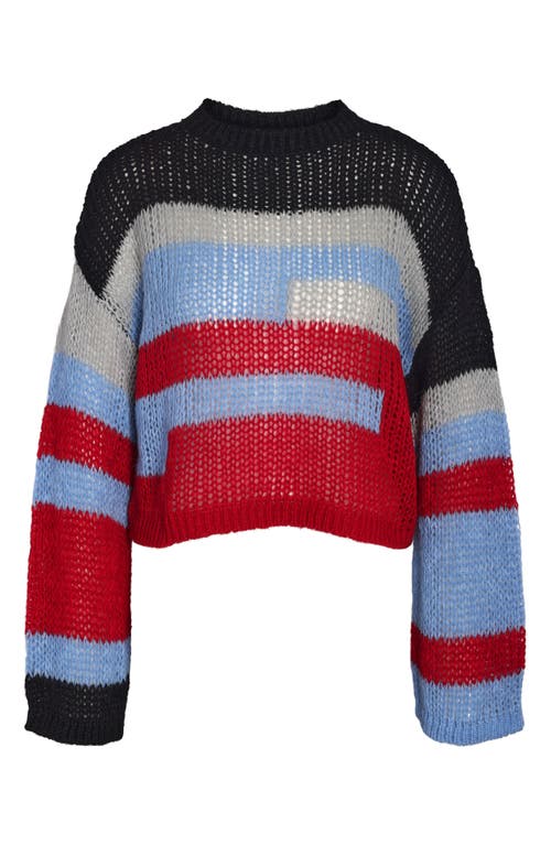 Shop Noisy May Luca Colorblock Sweater In Racing Red Pattern A