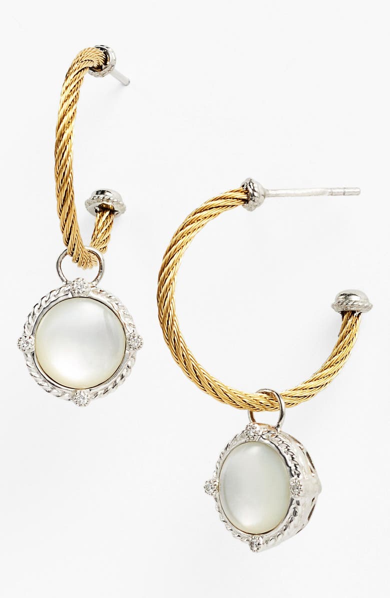 Mother of pearl hoop earrings Clearance