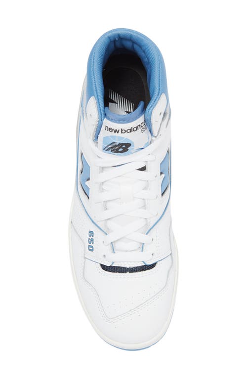 Shop New Balance 650 High Top Sneaker In White/heritage Blue