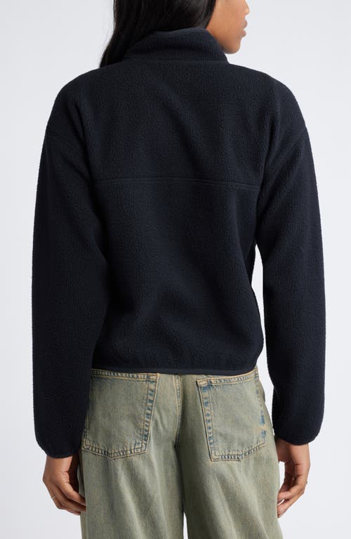 Bp. High Pile Fleece Quarter Zip Pullover In Black