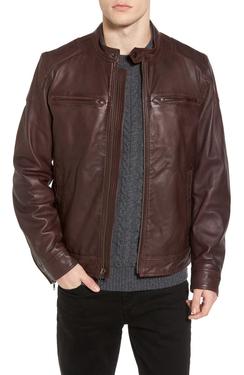 Black Rivet Leather Moto Jacket | Nordstrom