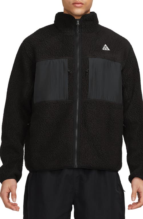 Nike Acg Arctic Wolf Polartec® Fleece Jacket In Black/anthracite/white