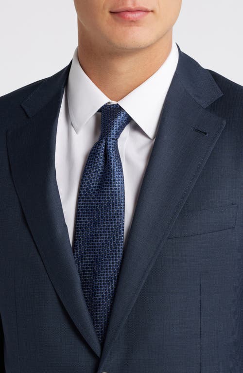 Shop Canali Kei Trim Fit Navy Wool Suit In Dark Blue