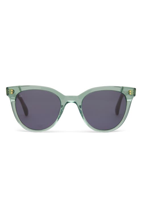 Toms Marlowe 50mm Round Sunglasses In Jade Crystal/dark Grey