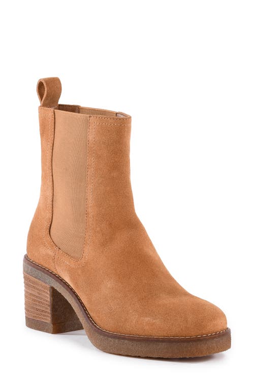 Shop Seychelles Hustle Platform Chelsea Boot In Tan Suede