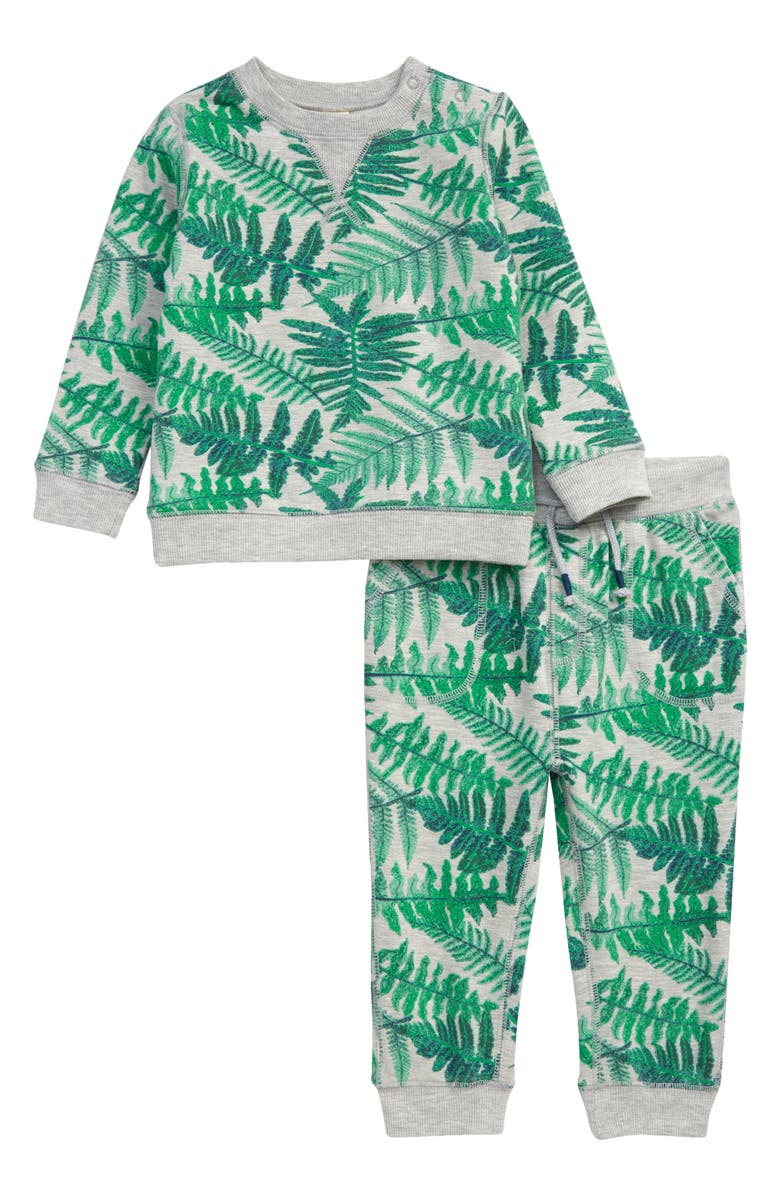 TUCKER + TATE So Soft Sweatshirt & Sweatpants Set, Main, color, GREY LIGHT HEATHER FERN CAMO