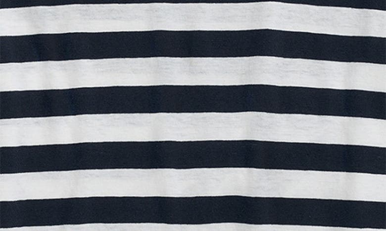 Shop Brooks Brothers Stripe Linen & Cotton T-shirt In Navy/ White