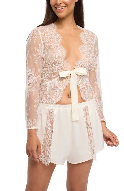 Shop Rya Collection Serena Lace Cardigan In Ivory