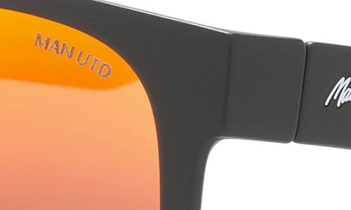 Maui Jim 59mm Core Square Polarized Sunglasses In Black Black Lava