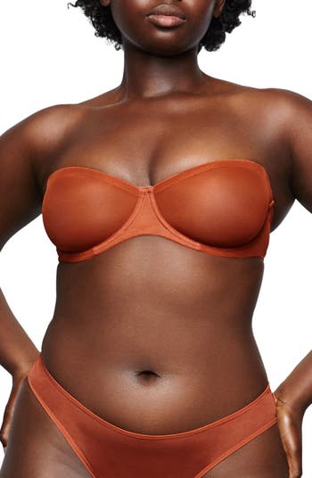 SKIMS Ultra Fine Mesh Strapless Bra Underwire Convertible 32 C Rose Clay  Size undefined - $28 - From sheri