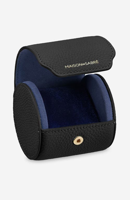 Maison De Sabre Maison De Sabré Leather Watch Roll In Black Caviar
