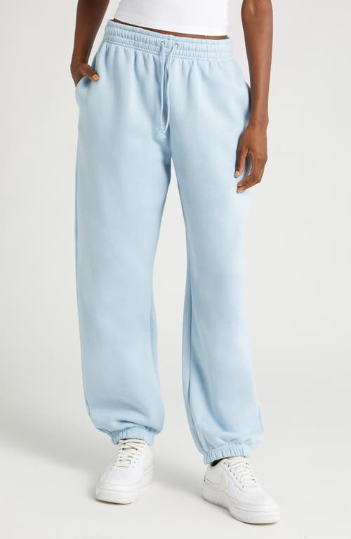 Shop Nike Phoenix Oversize Fleece Sweatpants In Lt Armory Blue/sail