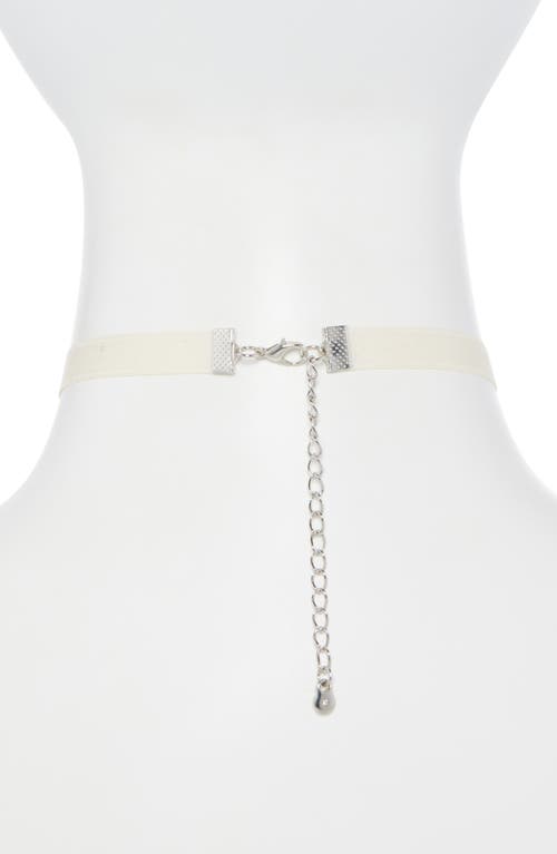 Shop Bp. Rosette Choker Necklace In Ivory- Pink