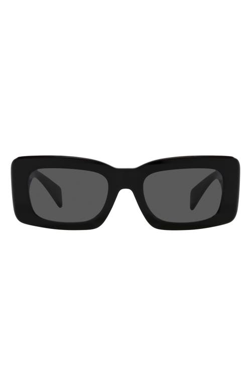 Versace 54mm Rectangular Sunglasses in Black at Nordstrom