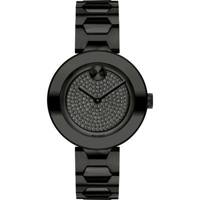Movado Bold Pave T-Bar Bracelet Watch, 32Mm