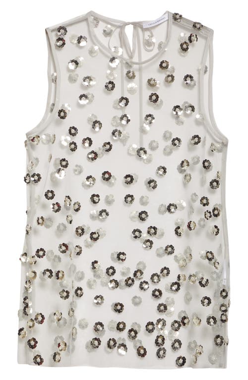 Shop Cecilie Bahnsen Utania Blossom Sheer Tulle Top In Clear