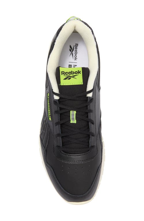 Shop Reebok Glide Sneaker In Black/chalk/lime