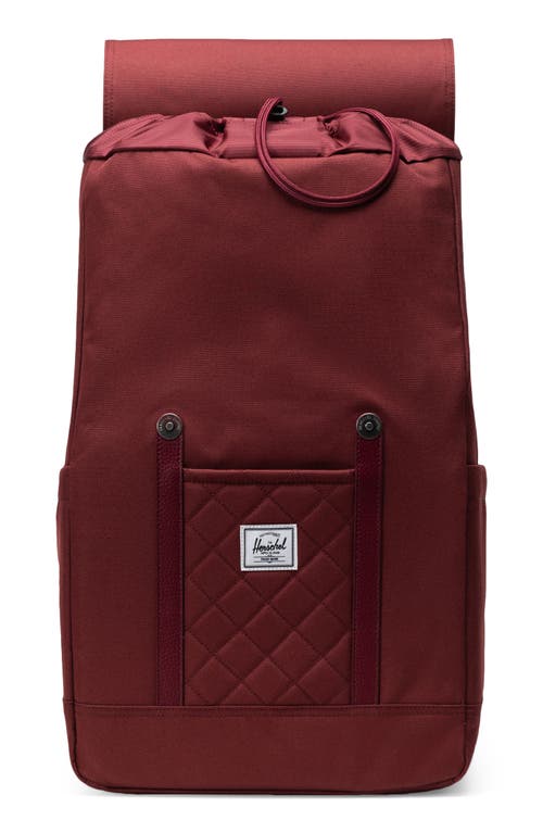 Shop Herschel Supply Co . Retreat Quilted Backpack In Oxblood Red Quilted