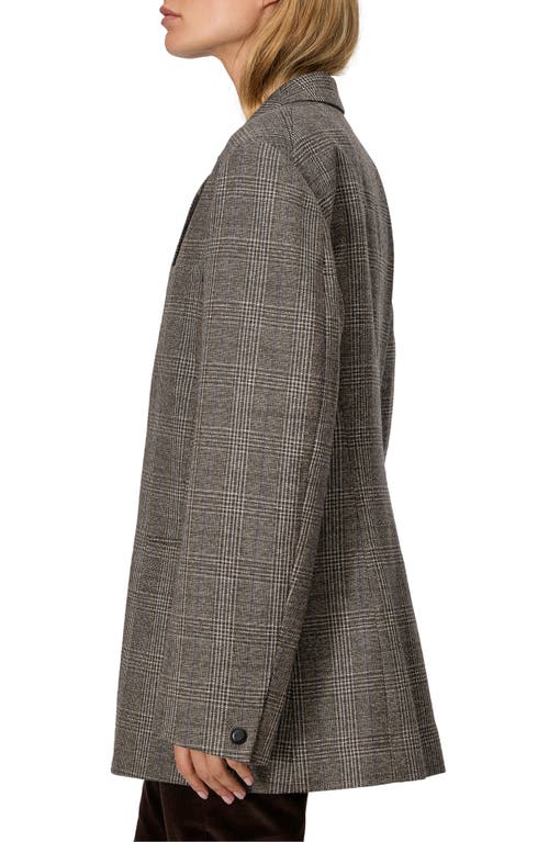 Shop Rag & Bone Lainey Plaid Virgin Wool Blazer In Brownplaid