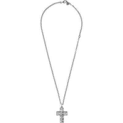 Gucci G-Cube Stone Cross Necklace