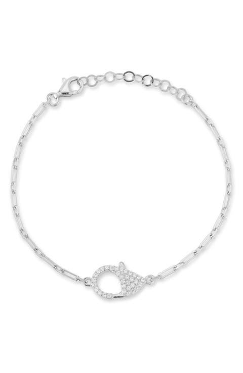 CZ Clasp Chain Bracelet