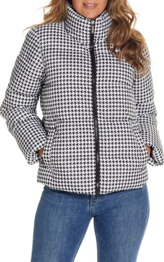 Houndstooth Puffer Jacket