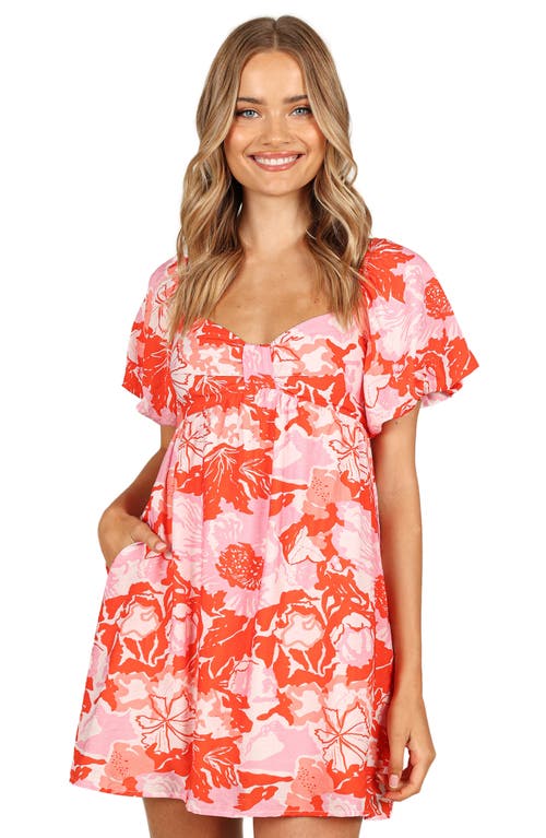 Petal And Pup Petal & Pup Maggie Print Puff Sleeve Minidress In Multi