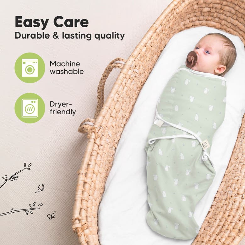 Shop Keababies 3-pack Soothe Swaddle Wraps In Bunnies