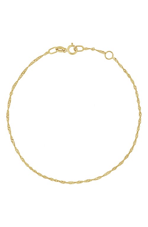 Bony Levy 14K Gold Twisted Chain Bracelet in 14K Yellow Gold at Nordstrom, Size 7