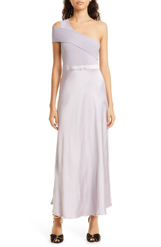 Ted Baker Ivena Mixed Media One-shoulder Dress In Lilac