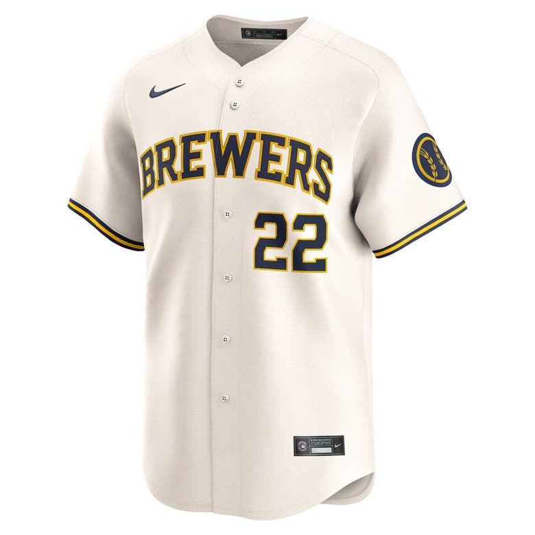 Shop Nike Christian Yelich Cream Milwaukee Brewers Home Limited Player Jersey