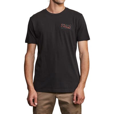 Rvca Offset Logo Graphic T-Shirt, Black