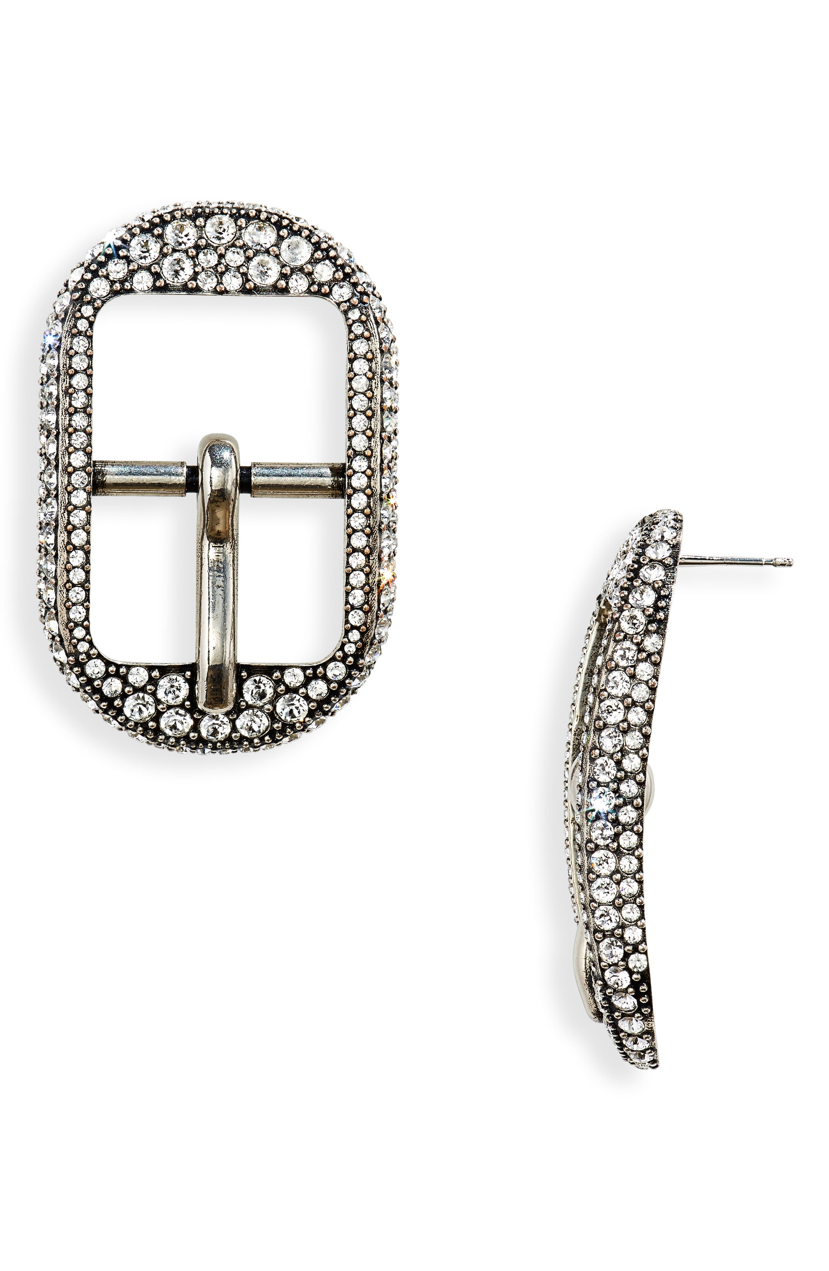 Balenciaga Cagole stud earrings - Silver