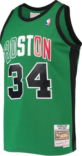 Men's Mitchell & Ness Paul Pierce White Boston Celtics 2007-08 Hardwood Classics Swingman Jersey, Size: Small