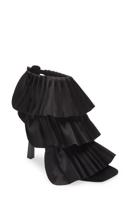 Cecelia New York Vinning Tiered Ruffle Sandal in Black