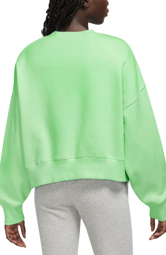 Shop Nike Phoenix Fleece Crewneck Sweatshirt In Vapor Green/ Sail