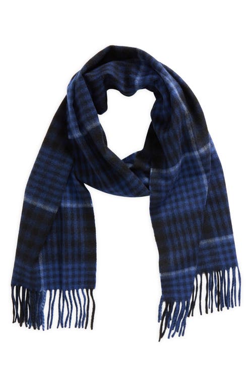 Nordstrom Plaid Cashmere Scarf In Blue