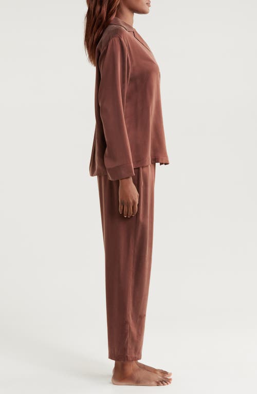 Shop Lunya Washable Silk Pajamas In Dozing Umber