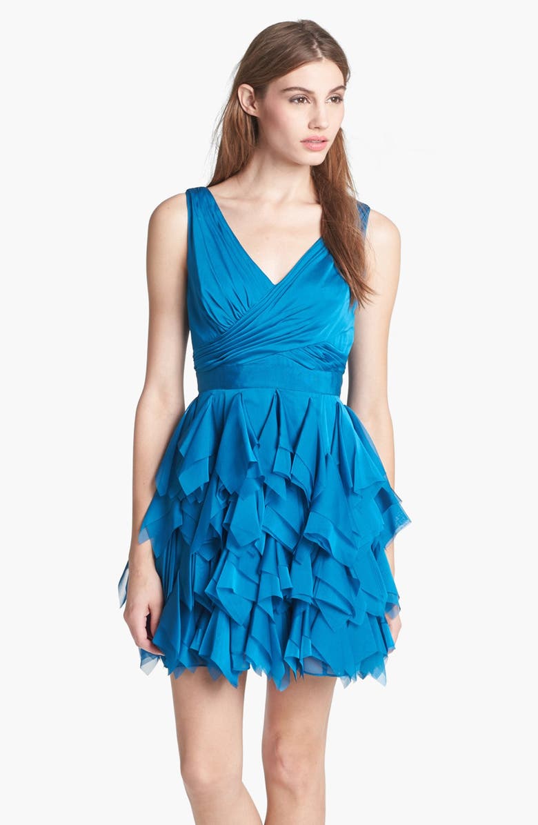 Adrianna Papell Layered Fit & Flare Dress | Nordstrom