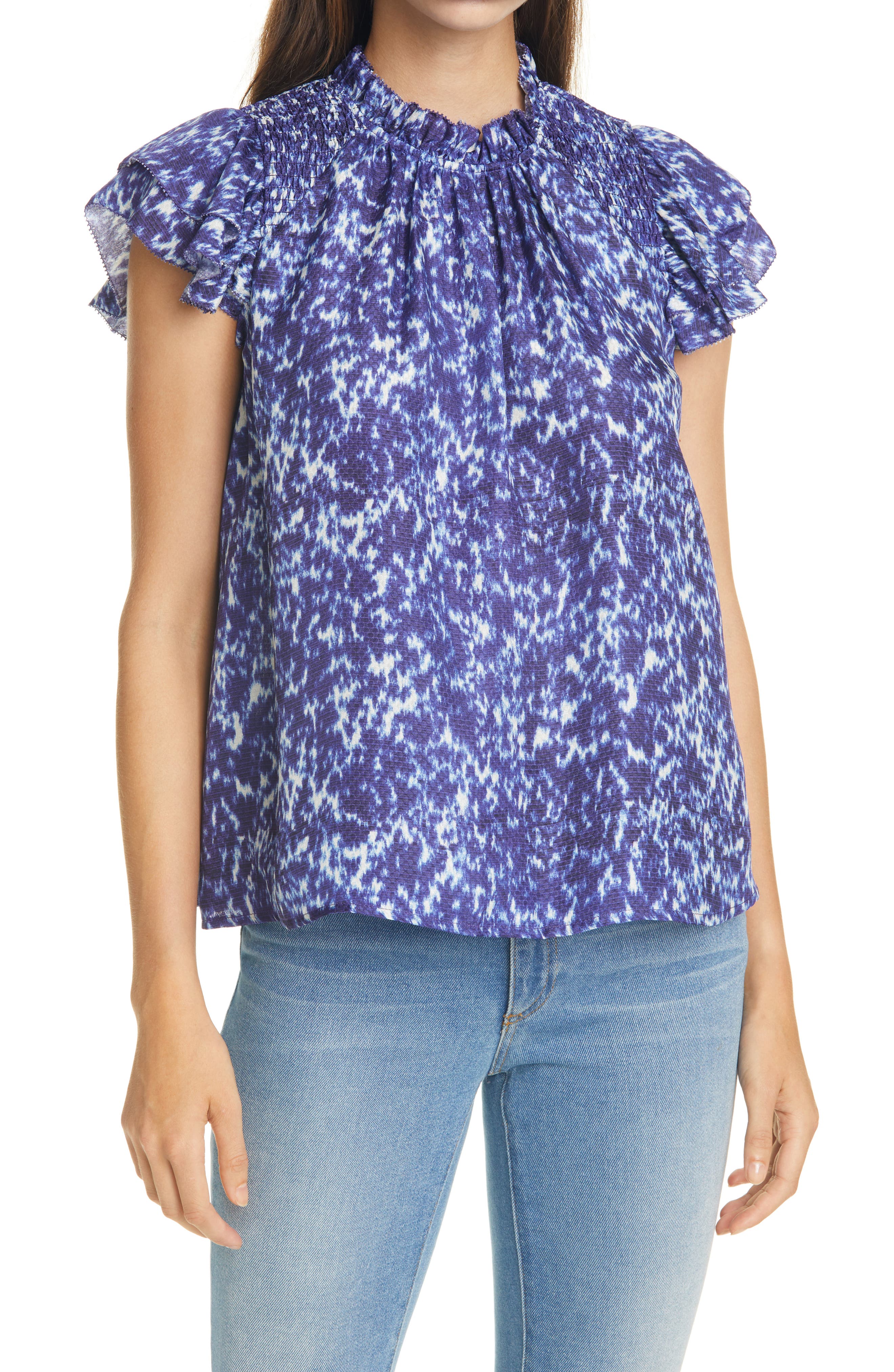 ruffle short sleeve top