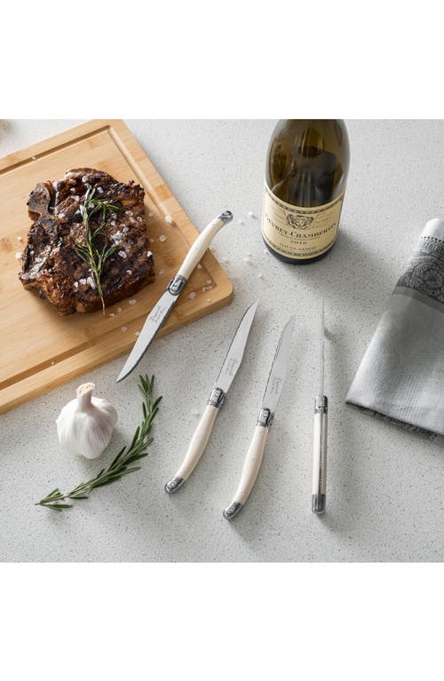 French Home Set Of 4 Laguiole Connoisseur Steak Knives In Ivory