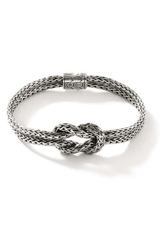 Shop John Hardy Love Knot Bracelet In Silver