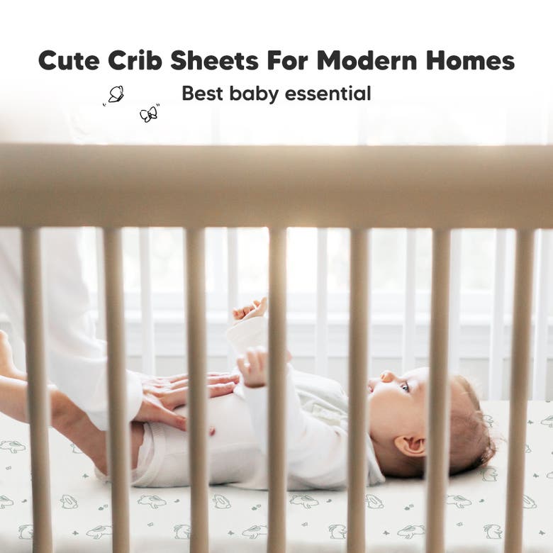 Keababies Soothe Fitted Crib Sheet In Bunnies