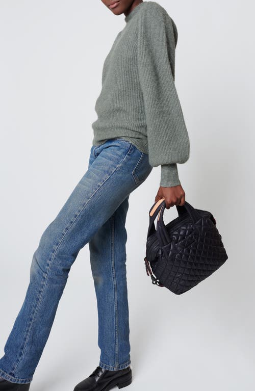 Shop Mz Wallace Small Sutton Deluxe Tote In Black Liquid