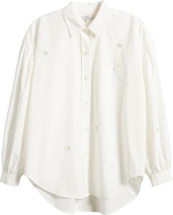 Janae Shirt - White Eyelet Hearts - Rails Clothing – Twist