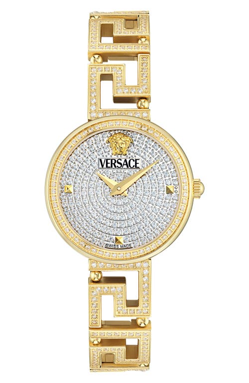 Versace Greca Goddess Bracelet Watch, 28mm In Ip Yellow Gold