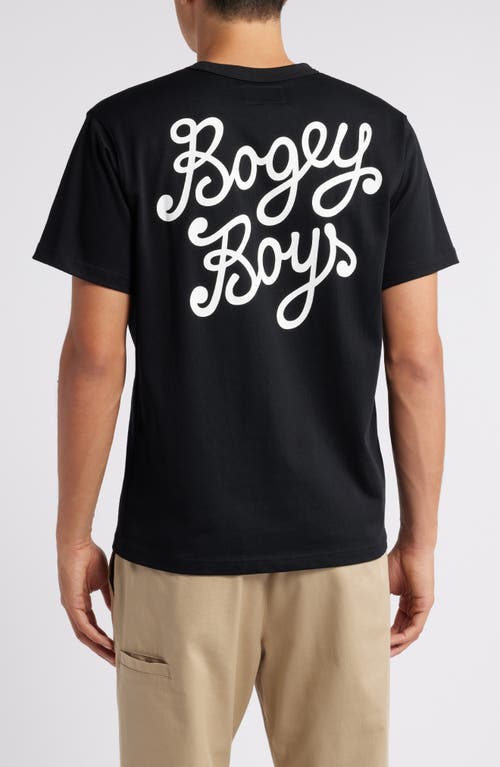 Shop Bogey Boys Essential Cotton Logo T-shirt In Black